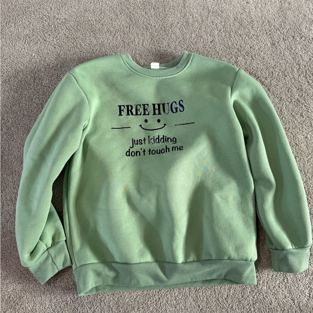 SHEIN Mint Green Kids Sweatshirt